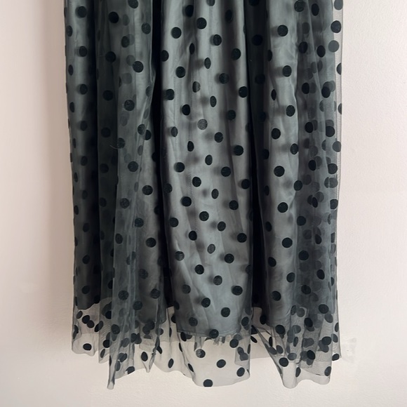 Black layered skirt polka dot Size 10/Large EUC - Picture 15 of 16